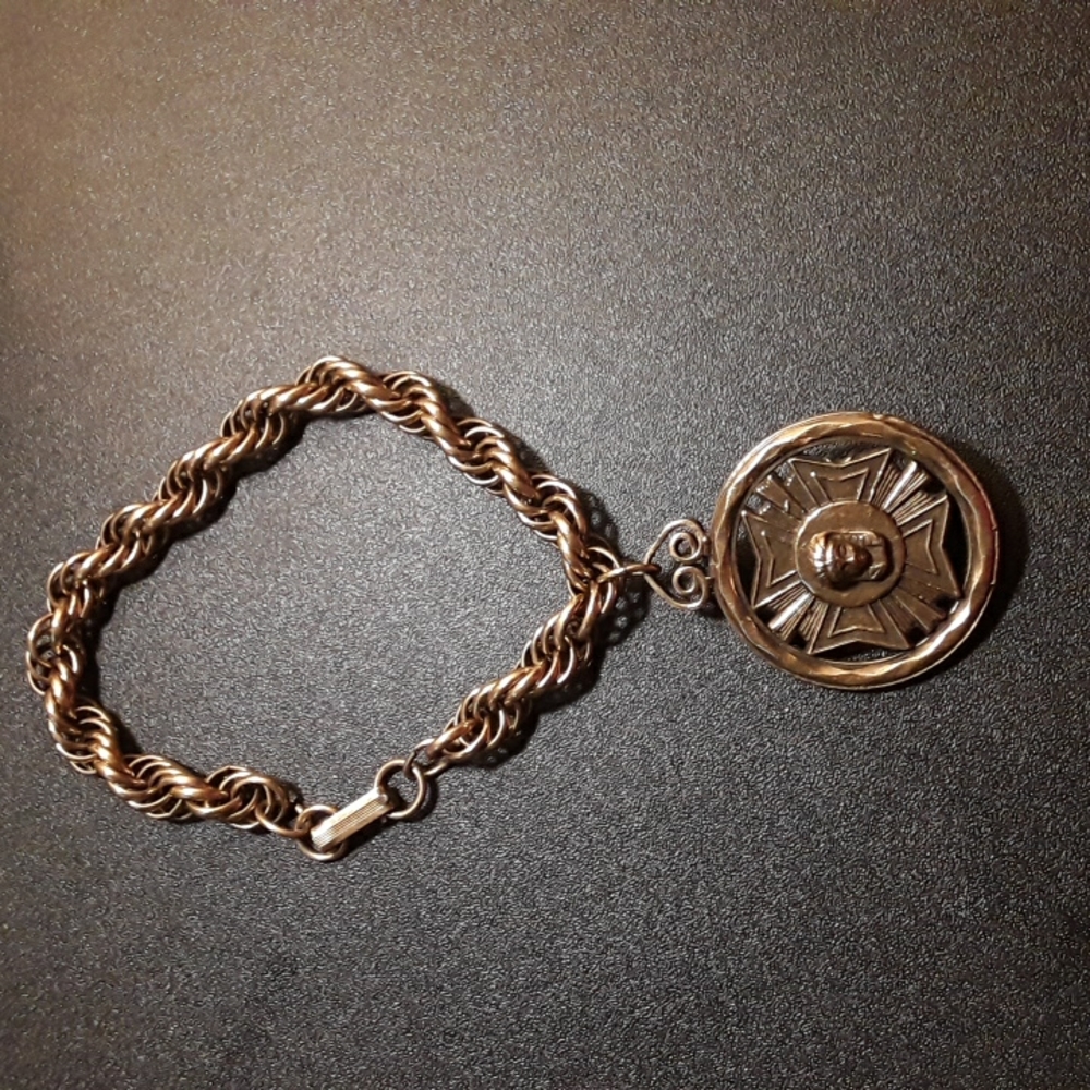 Unique Vintage Bronze Color Double-Sided Bracelet